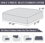 LA MEACK Couch Cushion Cover Seat Cushion Cover Stretch Armchair Cover Separate - Image 6