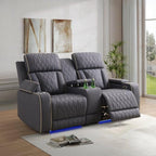 Matte Leather Power Recliner Sofa Set - Image 7