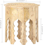 vidaXL Bohemian-Style Side Table in Solid Mango Wood - Image 7