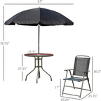 Outsunny 6 Piece Patio Dining Set - Image 7