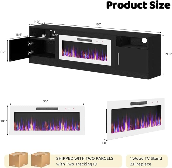 Lemberi Fireplace tv Stand - Image 2