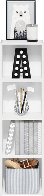 Furinno PASIR Book Shelf, 4-Tier Modern Bookshelf, Open Shelves Bookcase 9 x 12 - Image 6