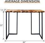 WELLAND Cedar Wood Live Edge Console Table 13" D x 42" W x 33" H Writing Desk - Image 2