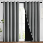 Yakamok Grey Blackout Curtains 96 Inches Long by Yakamok