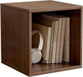 Versatile wooden storage cabinet, space-saving modular organizer by Unknown