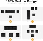 Aoxun Patio Furniture Set, Widen Armrests Wicker Outdoor Sectional - Image 8