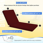 Basic Beyond Chaise Lounge Cushions Outdoor, 3-Layer Waterproof Outdoor - Image 4