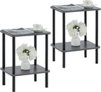Apicizon 2 Tier End Table Set of 2, Boho Side Table by APICIZON