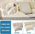 H.VERSAILTEX 2025 New Sectional Couch Covers 6 Pieces Stretch Sofa Covers - Image 6