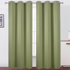 Sage Green Thermal Blackout Curtains/42 x 95 Inch/Set of 2 Panels Room by Lemomo