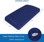 Cot Mattress Pad Protector Waterproof, Quilted Cot Size Mattress Cover 30" X - Image 2