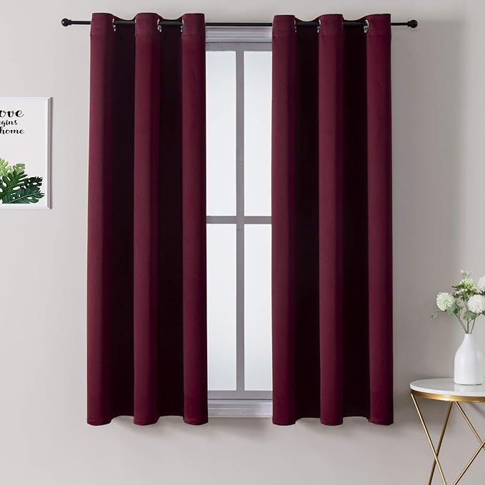 ChrisDowa Blackout Curtains for Bedroom and Living Room 63 Inches Long | 2 by ChrisDowa
