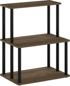 Furinno Turn-N-Tube 3-Tier Toolless Kitchen Storage Shelf, Columbia Walnut/Black - Image 5