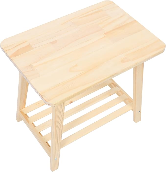 PRETYZOOM Nordic Style Small Solid Wood Sofa Side Table Living Room Coffee by PRETYZOOM