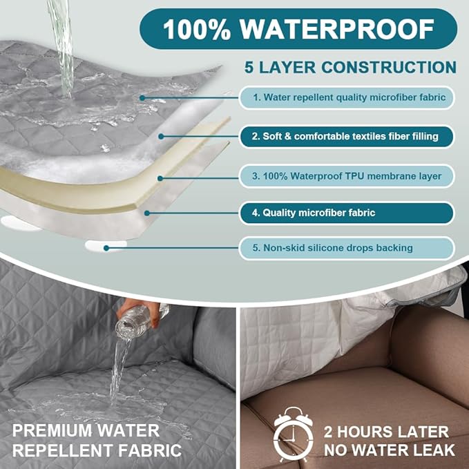 Turquoize 100% Waterproof Couch Cover Sofa Covers - Image 3