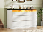Jocoevol Modern LED 6 Drawer Dresser - Image 8
