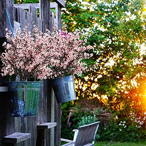 Uieke 30 Pcs Artificial Flowers Baby Breath Faux Pink Artificial Gypsophila Bouquet Fake Silk Flowers Real Touch for Home Office Kitchen Wedding Wall DIY Room Farmhouse Décor - Image 4