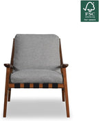 Grain Wood Furniture Solid Wood Mid Century Lounge Chair - Image 6