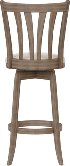 Hillsdale 29.5" Savana Wood Swival Bar Height Stool - Image 12