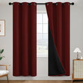 SimpleHome Burgundy Red 100% Blackout Curtains Room Darken Living Room 72 | by SimpleHome