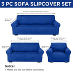 Peryiter 3 Pcs Couch and Loveseat Covers Set Sofa Cover - Image 2