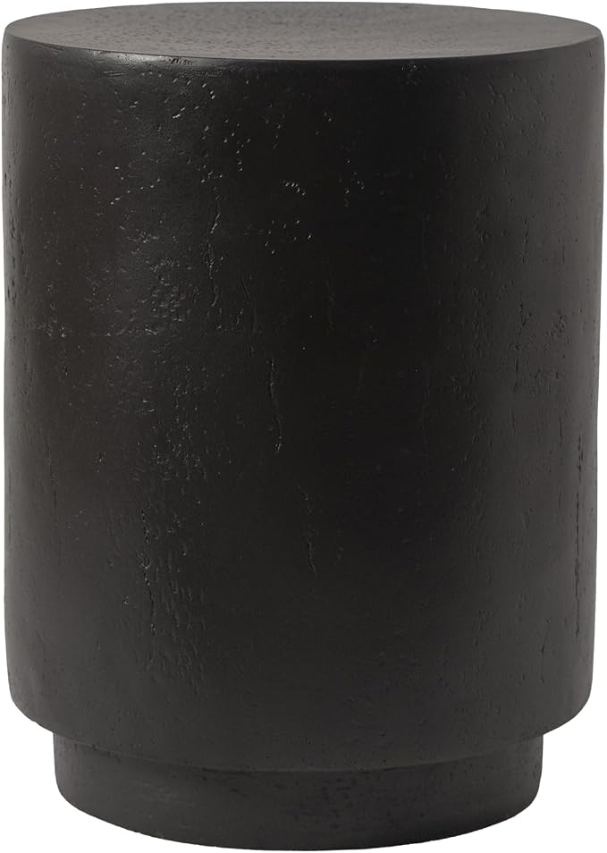 LeisureMod 14” Wide Round Side Table in Fiberstone by LeisureMod