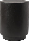 LeisureMod 14” Wide Round Side Table in Fiberstone by LeisureMod
