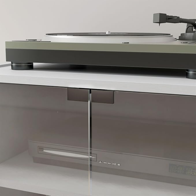 HOMCOM Media Cabinet, 4-Tier Stereo Cabinet - Image 10