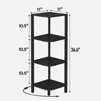 TUTOTAK Corner Shelf, 4-Tier Corner Bookshelf - Image 2