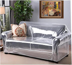 Evelots Clear Vinyl Loveseat Cover, Spill-Resistant 2-Seat Sofa Protector | by Evelots