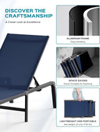 Aluminum Chaise Lounge Ourdoor - Image 5