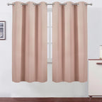 Blush Thermal Blackout Curtains/42 x 72 Inch/Set of 2 Panels Room Darkening by Lemomo