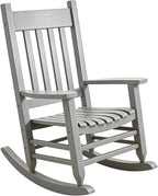 Oversized Outdoor Wooden Rocking Chair by Unknown