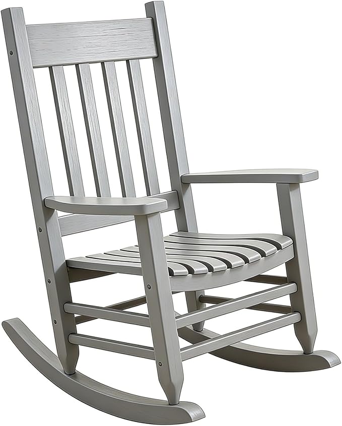 Oversized Outdoor Wooden Rocking Chair by Unknown