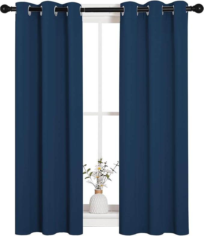 NICETOWN Window Curtain Panels, Thermal Insulated Solid Grommet Blackout - Image 2