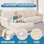 H.VERSAILTEX Sectional Couch Covers 8 Pieces Stretch Sofa Covers - Image 7