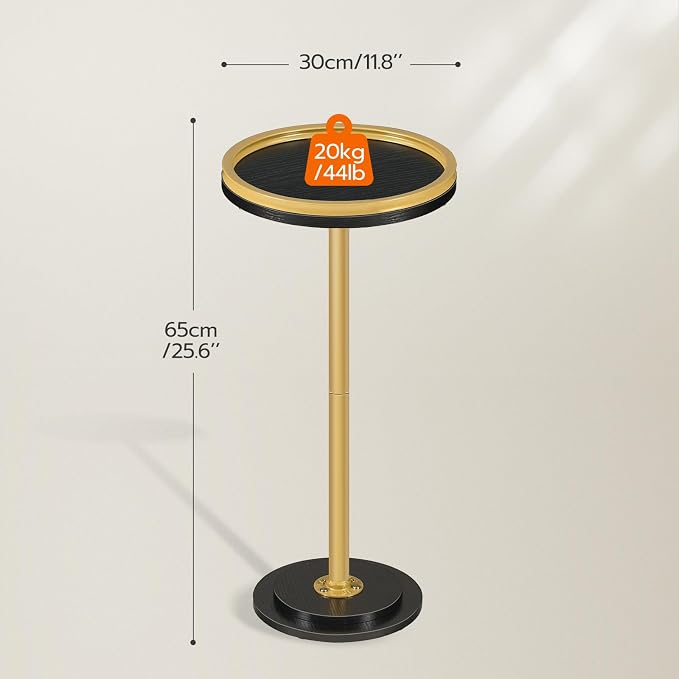 HOOBRO Small Round Side Table, Drink Table, Coffee Martini Table - Image 3