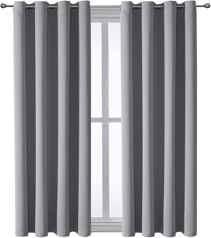 ChrisDowa Blackout Curtains for Bedroom and Living Room 63 Inches Long | 2 - Image 7