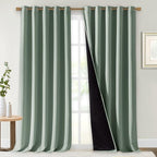 NICETOWN Greyish Green 100% Blackout Curtains by NICETOWN