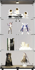 FLYMUHJIA 4-Shelf Tempered Glass Display Cabinet by FLYMUHJIA