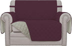 Easy-Going Reversible Couch Cover, Oversized Chair, Wine/Beige | Machine by Easy-Going