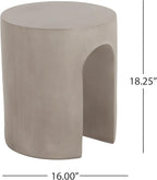 Christopher Knight Home Outdoor Round Side Table, U-Shaped Patio Garden Stool - Image 2