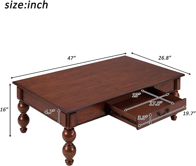 Retro Traditional Coffee Table - Image 2