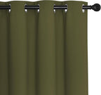 NICETOWN Olive Green Blackout Curtains 84 inch Length, Grommet Top Room - Image 7