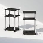 Furinno Just 3-Tier Turn-N-Tube Open Storage Nightstand, Stainless Steel Tubes - Image 5