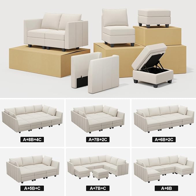 Belffin Modular Sectional Sofa Couch - Image 6