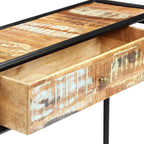 Console Table with 1 Drawer and 2 Compartments, 46.5"x11.8"x29.5" Solid - Image 7