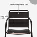 MELLCOM Patio Chairs Set of 2, Small Patio Furniture Set - Image 7