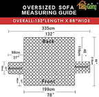 Easy-Going Reversible Couch Cover, 3 Cushion Sofa, Water Resistant Furniture Mat - Image 7