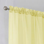 Simplebrand Light Yellow Sheer Curtains 84 Inches Long, Light Filtering Rod - Image 7
